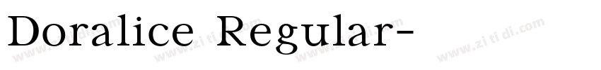 Doralice Regular字体转换